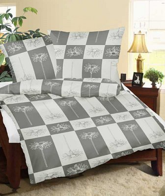 Povlečení krep - 140/200 + 70/90 - 164 Šedá 