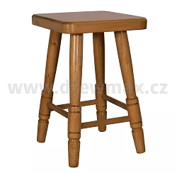 Dřevěný taburet v.45cm - Olše