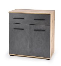 Komoda 77x40x82cm - Šedá/dub rustikal (votan)