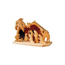 Dřevěný betlém - v.21cm