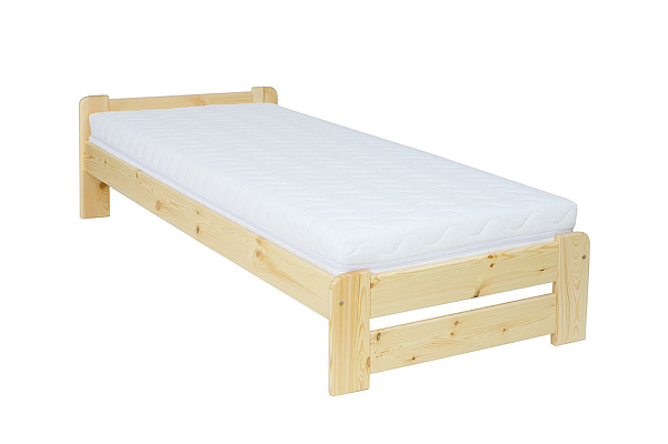 Postel z masivní borovice, jednolůžko 90x200cm - Borovice