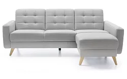 NAPPA rohová sedací souprava 222x156x87 - Šedá