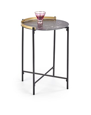 Konferenční stolek Linux 45x60cm - Černá/Zlatá