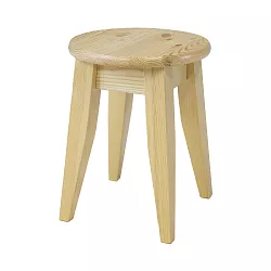 Dřevěný taburet v.45cm - Šedá