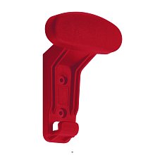 Oválný nástěnný věšák na oděvy - 1 ks - Červená