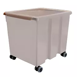 Pojízdný koš se 4 kolečky - Bílá