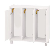 Úložný prostor se třemi oddělenými přihrádkami na šaty - Bílá