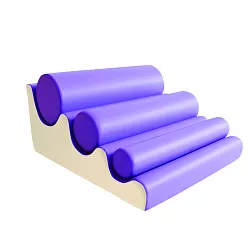 Motorická hračka - Válcová vlna - Základna se třemi válci různých průměrů