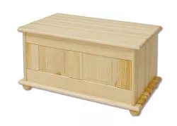 Truhla z masivní borovice 86x45x48cm - Šedá