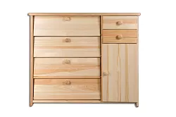 Botník s výklopnými zásuvkami z masivní borovice 90x40x80cm - Šedá