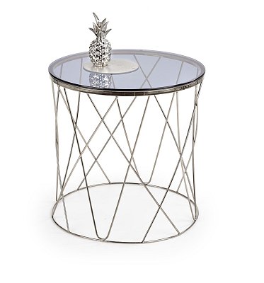 Konferenční stolek Selena 55x55cm - Kouřová chrom