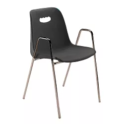 Židle D18-2, rám s područkami - Světle modrá