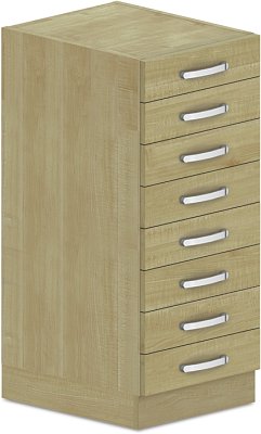 Zásuvková skříň na léky 45x57x107cm - Wenge