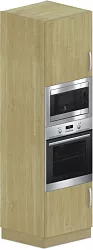 Vysoká skříň vestavná kombi 60x60x210cm - Wenge
