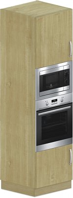 Vysoká skříň vestavná kombi 60x60x210cm - Bílá