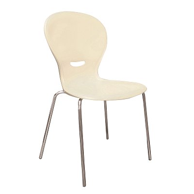 Židle NEWS 4 nohé podnoží - v. 38 cm - Bílá