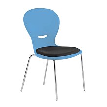 Židle NEWS polstrovaná - v. 38 cm - Světle modrá