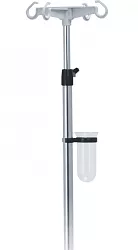 Infúzní stojan s plastovými háčky, chromovaný