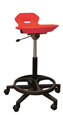 Židle DIAMOND barová stolička - v. 35 až 46 cm - Červená