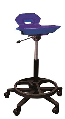 Židle DIAMOND barová stolička - v. 35 až 46 cm - Modrá