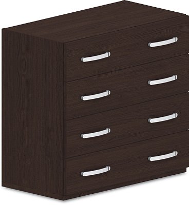 Skříň policová, zásuvky 80x42x75cm - Wenge