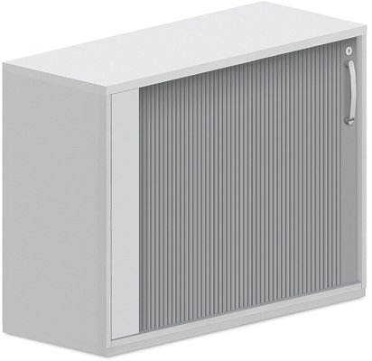 Stolová skříň s roletou 120x42x75cm - Bílá