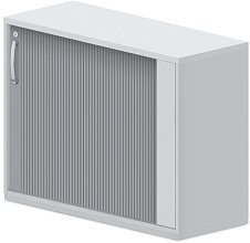 Stolová skříň s roletou 120x42x75cm - Bílá
