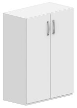 Skříň policová, dvířka 80x42x110cm - Bílá
