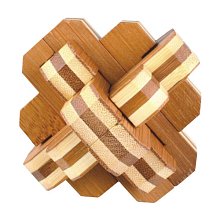 Dřevěný hlavolam velký - Květ