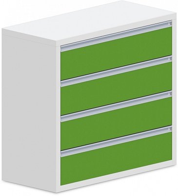 Komoda 100x45x90cm - Chilli red