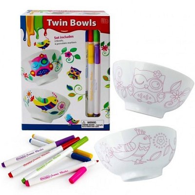 Barevné snídaňové mísy (2 kusy)