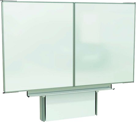 Keramická tabule se stojanem INOVA a hliníkovou lištou (sestava), 360x120 cm