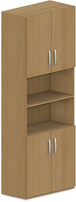 Skříň policová, dvířka / niky 80x42x215,5cm - Wenge