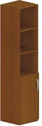 Skříň policová, dvířka/niky 40x42x180cm - Wenge