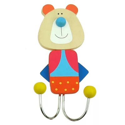 Dřevěný dětský věšák - Medvídek