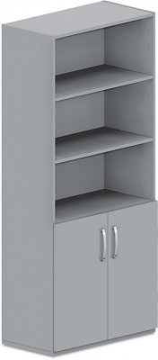 Skříň policová, dvířka/nika 80x42x180cm - Wenge