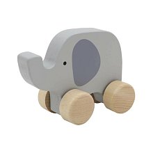 Dřevěný slon na kolečkách