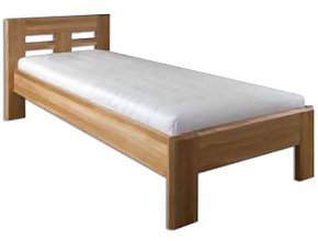 Postel z masivního dubu jednolůžko 100x200cm - Dub-přírodní