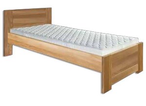 Postel z masivního dubu jednolůžko 100x200cm - Dub-přírodní