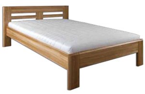 Postel z masivního dubu jednolůžko 120x200cm - Dub-přírodní