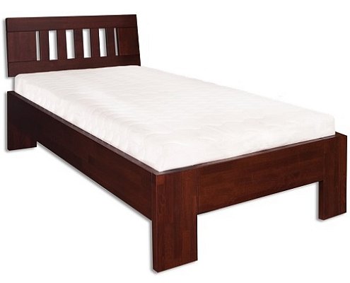 Postel z masivního buku, jednolůžko 90x200cm - Buk-přírodní