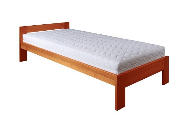 Postel z masivního buku, jednolůžko 90x200cm - Buk-třešeň