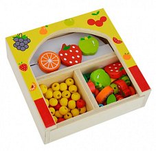 Dřevěné korálky na navlékání