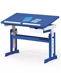 Psací stůl rostoucí a polohovatelný 109x55x65-93 cm- Modrá