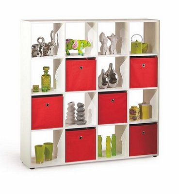 Regál Caboto 139x33x144cm - Bílá