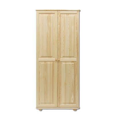 Skříň dvoudvéřová šatní z masivní borovice 80x60x190cm - Borovice