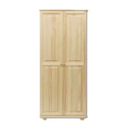 Skříň dvoudvéřová šatní z masivní borovice 80x60x190cm - Borovice - atyp s policemi