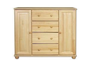 Komoda zásuvková z masivní borovice 118x47x100cm - Borovice