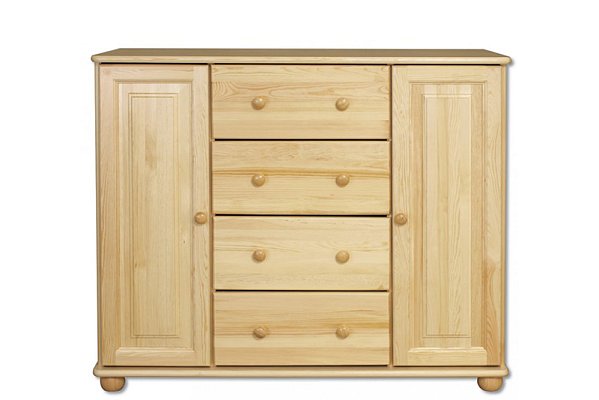 Komoda zásuvková z masivní borovice 118x47x100cm - Borovice