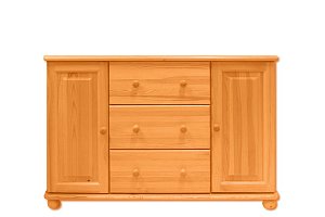 Komoda kombinovaná z masivní borovice 118x47x78cm - Olše
